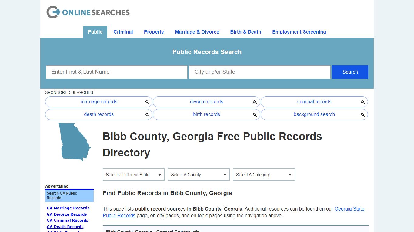 Bibb County, Georgia Public Records Directory