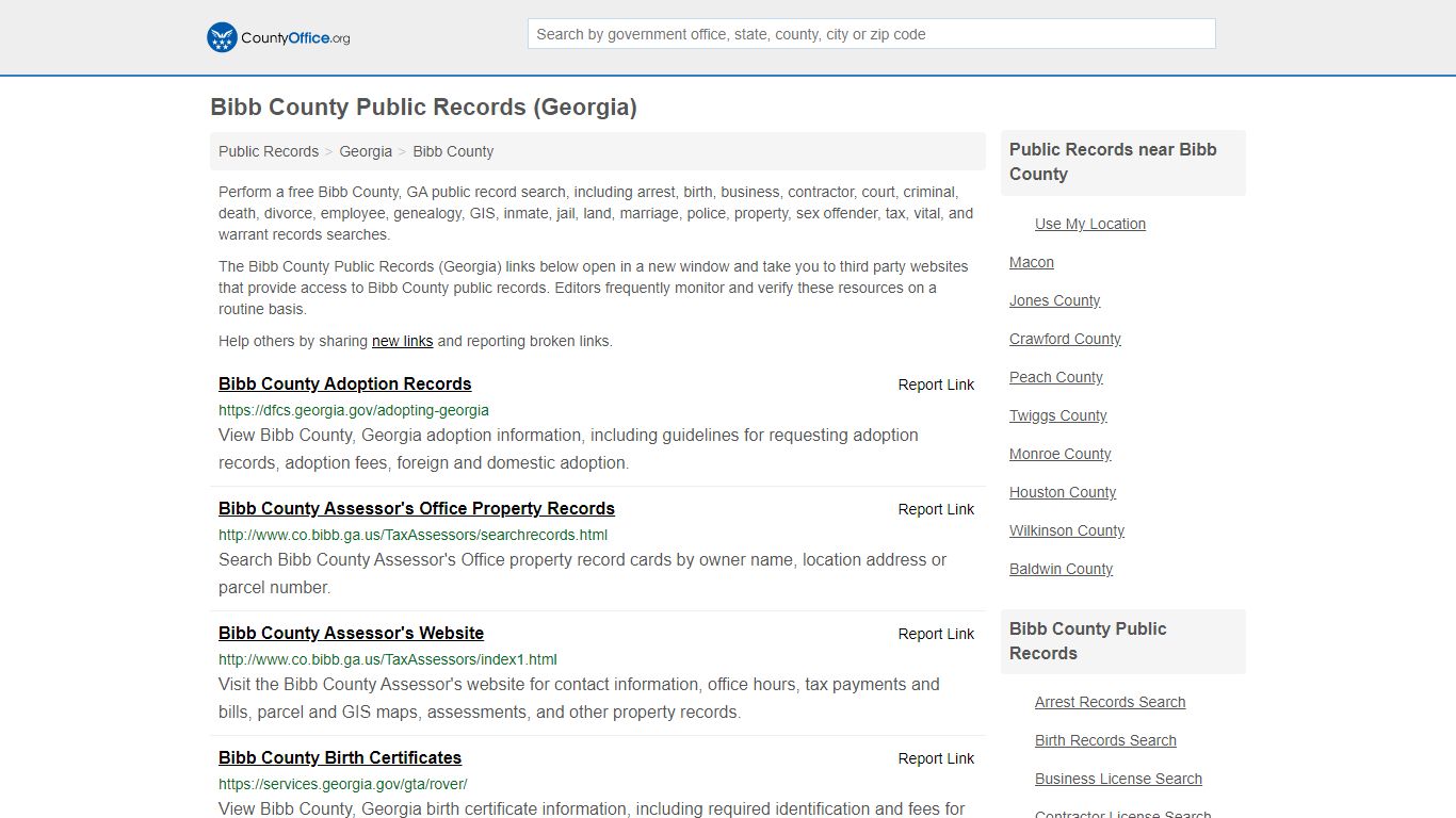 Public Records - Bibb County, GA (Business, Criminal, GIS ...